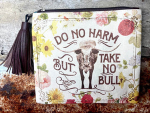 DO NO HARM ZIPPERED POUCH