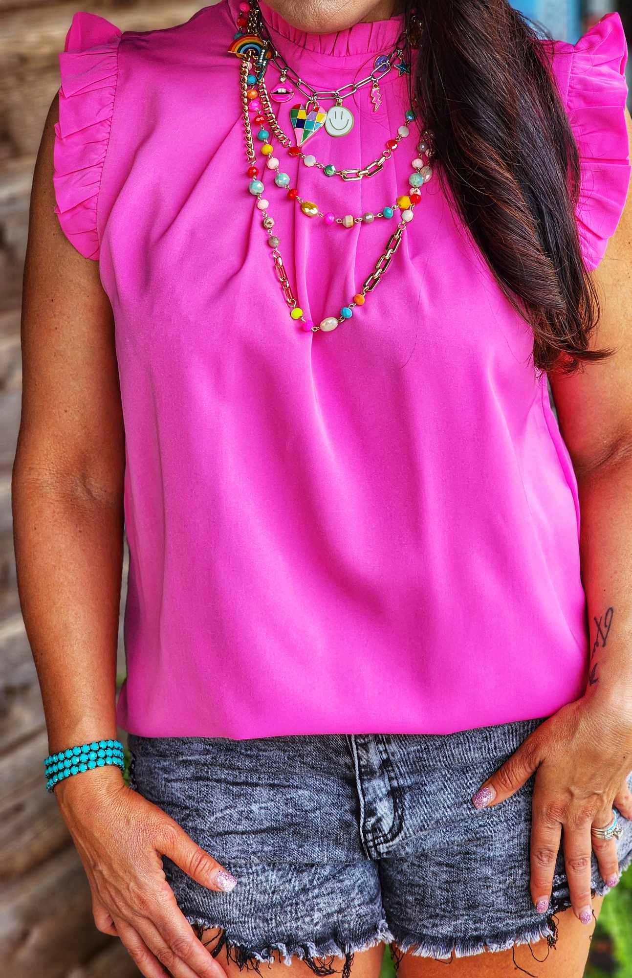 FLAMINGO PINK TOP