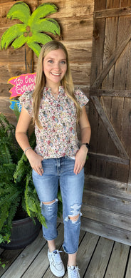 BOHO FLORAL TOP