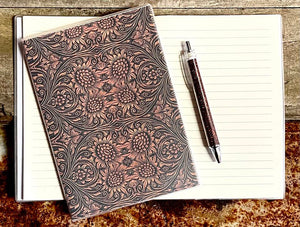 JOURNAL NOTEBOOK...LOOK OF LEATHER