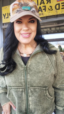 CHEYANNE ZIP UP...OLIVE