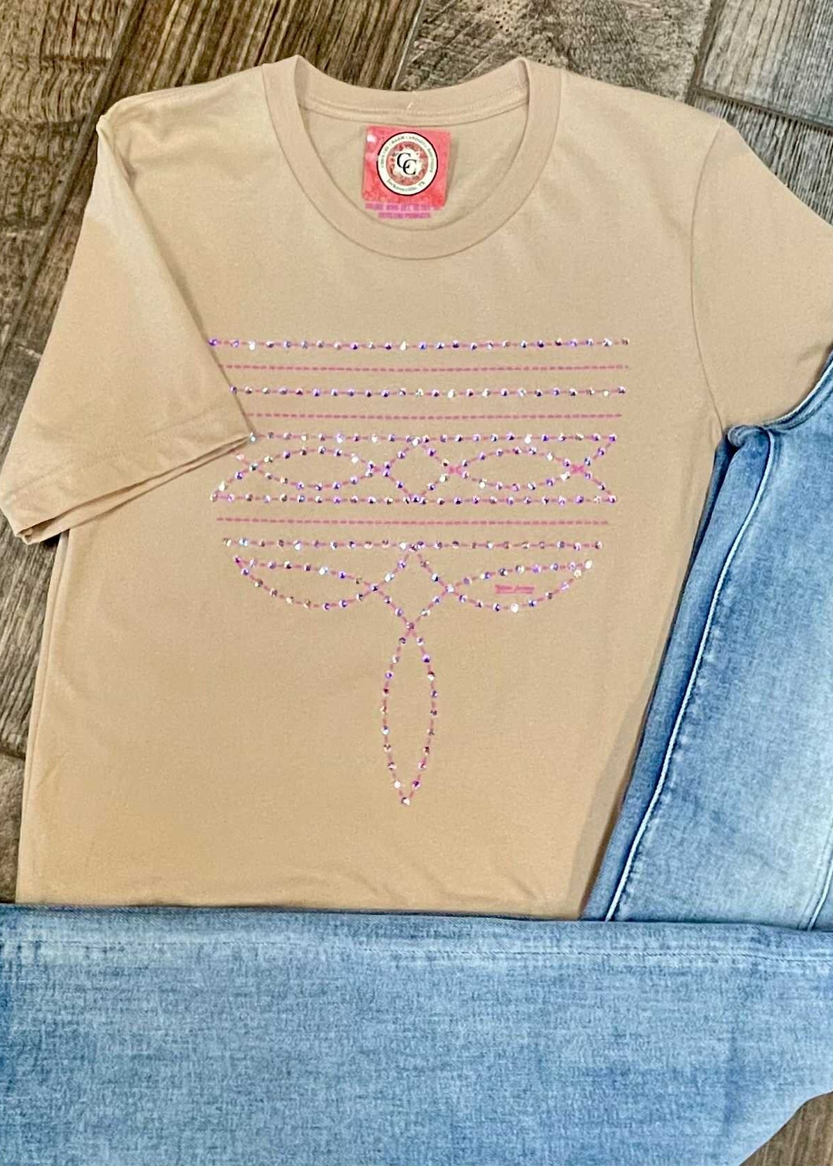 BOOT STITCH BLING TSHIRT