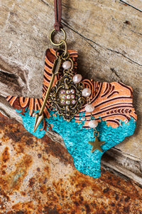 TEXAS...Tooled Leather & Turquoise